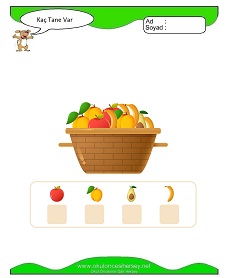 okul öncesi çocuklar için Kaç Tane Var çalışma sayfaları